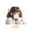 少女とうさぎ（個別スタンプ：39）