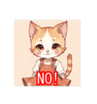 ワンピースを着た猫（個別スタンプ：17）
