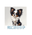 ペットの可愛いパピヨン（個別スタンプ：21）