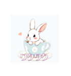 ティカップウサギ（個別スタンプ：4）