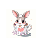 ティカップウサギ（個別スタンプ：24）