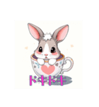 ティカップウサギ（個別スタンプ：36）
