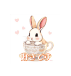 ティカップウサギ（個別スタンプ：39）