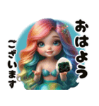❤️レインボーヘアーのマーメイドちゃん❤️（個別スタンプ：2）