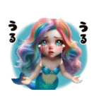❤️レインボーヘアーのマーメイドちゃん❤️（個別スタンプ：23）