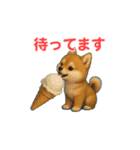 うごいて楽しい動物園「柴犬」（個別スタンプ：4）
