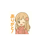 ゆるふわ浴衣女子の夏スタンプ（個別スタンプ：6）