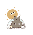 兎ちの子は、仲良しだから。（個別スタンプ：1）