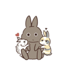 兎ちの子は、仲良しだから。（個別スタンプ：4）