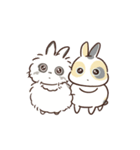 兎ちの子は、仲良しだから。（個別スタンプ：7）