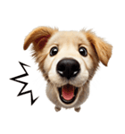 ゴールデンレトリバー子犬★返信スタンプ（個別スタンプ：2）