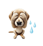 ゴールデンレトリバー子犬★返信スタンプ（個別スタンプ：3）