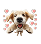 ゴールデンレトリバー子犬★返信スタンプ（個別スタンプ：9）