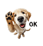 ゴールデンレトリバー子犬★返信スタンプ（個別スタンプ：17）