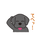 らぶらぶ黒ラブさん（個別スタンプ：3）