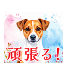 水彩感じるジャック・ラッセルスタンプ（個別スタンプ：17）