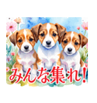 水彩感じるジャック・ラッセルスタンプ（個別スタンプ：33）