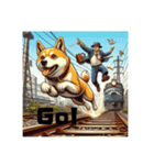鉄道VSワンちゃん（個別スタンプ：1）