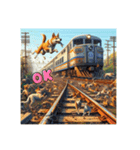 鉄道VSワンちゃん（個別スタンプ：6）