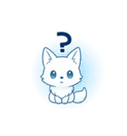 低学年も使いやすいデカ文字まっしろキツネ（個別スタンプ：20）