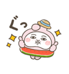 うさ田うさ子のシュールな夏 (毎日使える)（個別スタンプ：1）