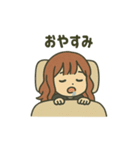 【しんぷる】おんなのこスタンプ（個別スタンプ：3）