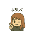 【しんぷる】おんなのこスタンプ（個別スタンプ：6）