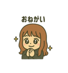 【しんぷる】おんなのこスタンプ（個別スタンプ：9）