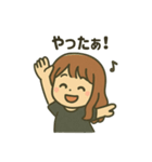 【しんぷる】おんなのこスタンプ（個別スタンプ：19）