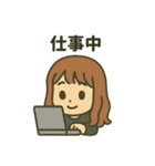【しんぷる】おんなのこスタンプ（個別スタンプ：27）