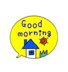 English ★毎日使えるふしだしスタンプ（個別スタンプ：1）