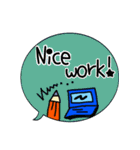 English ★毎日使えるふしだしスタンプ（個別スタンプ：16）