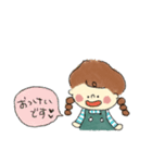 お仕事とみつあみのおんなのこ。（個別スタンプ：6）