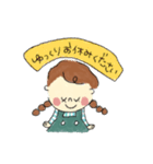 お仕事とみつあみのおんなのこ。（個別スタンプ：11）