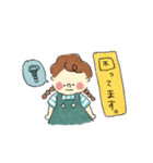 お仕事とみつあみのおんなのこ。（個別スタンプ：19）