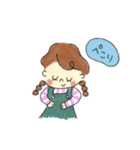 お仕事とみつあみのおんなのこ。（個別スタンプ：21）