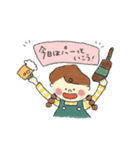 お仕事とみつあみのおんなのこ。（個別スタンプ：32）
