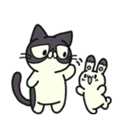ぶちねこさんと恋うささん3（個別スタンプ：1）