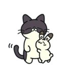 ぶちねこさんと恋うささん3（個別スタンプ：2）