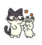 ぶちねこさんと恋うささん3（個別スタンプ：3）