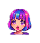 キラキラ表情パレット（個別スタンプ：3）