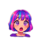 キラキラ表情パレット（個別スタンプ：7）