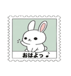 ありふれたウサギと花（個別スタンプ：1）
