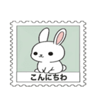 ありふれたウサギと花（個別スタンプ：7）