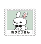 ありふれたウサギと花（個別スタンプ：18）