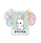 ありふれたウサギと花（個別スタンプ：19）