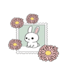 ありふれたウサギと花（個別スタンプ：21）