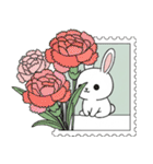 ありふれたウサギと花（個別スタンプ：22）