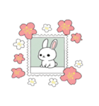 ありふれたウサギと花（個別スタンプ：24）