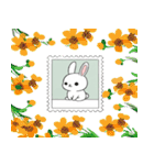 ありふれたウサギと花（個別スタンプ：27）